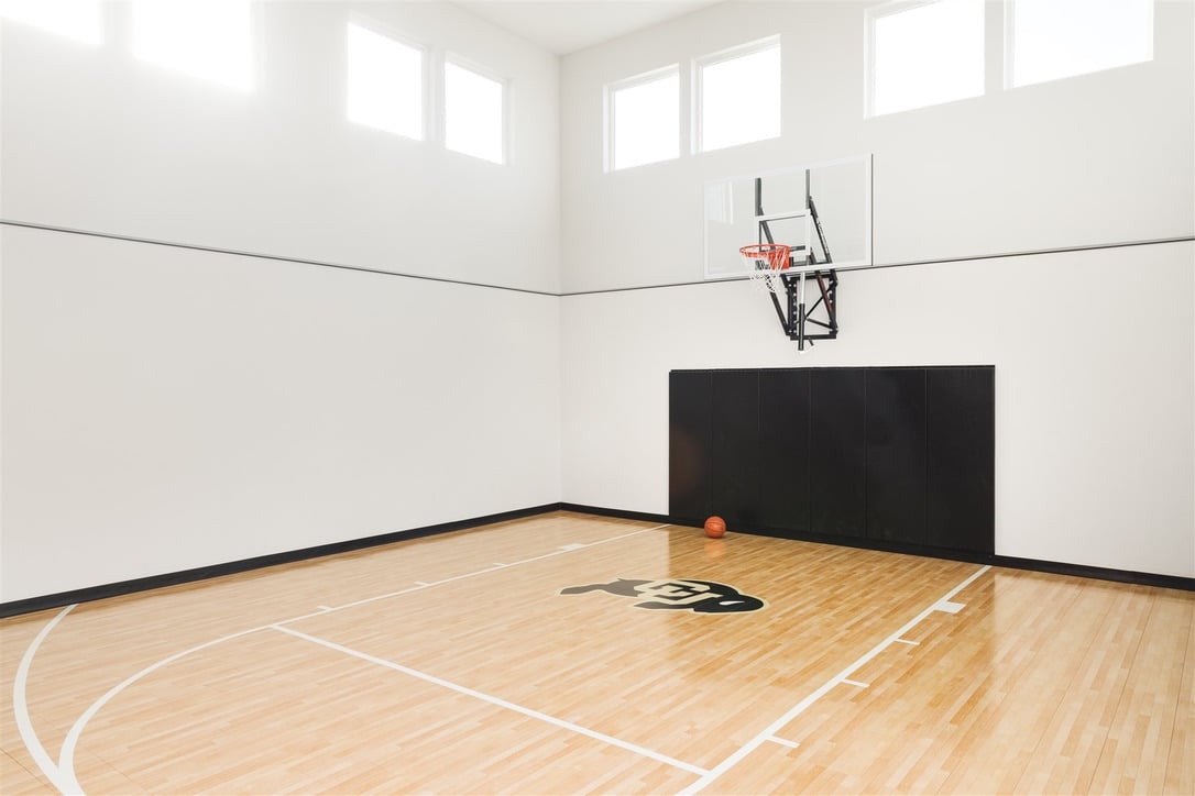 louisville custom home build indoor basketball court