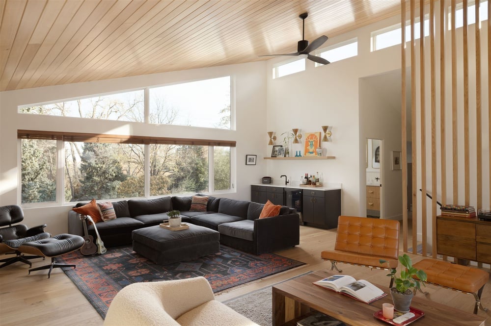 pop top addition in a mid century modern style